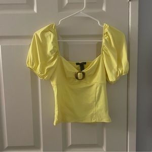 Forever 21 Yellow Top - Size: S